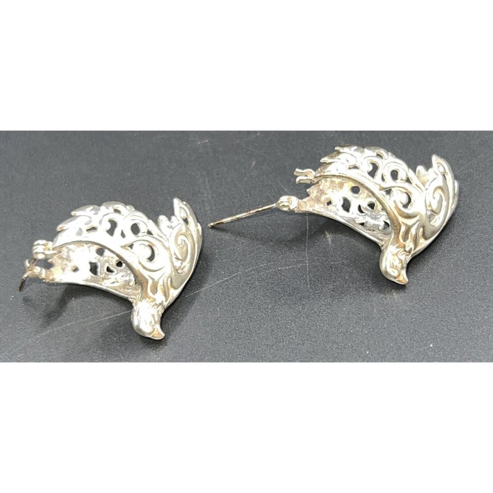 Vtg Native American Shube's Manufacturing Inc 925 Bird Earrings 1” UNIQUE unworn